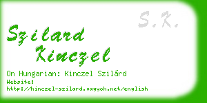szilard kinczel business card